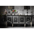 4 Tueren und einen Spiegel an dem Sideboard