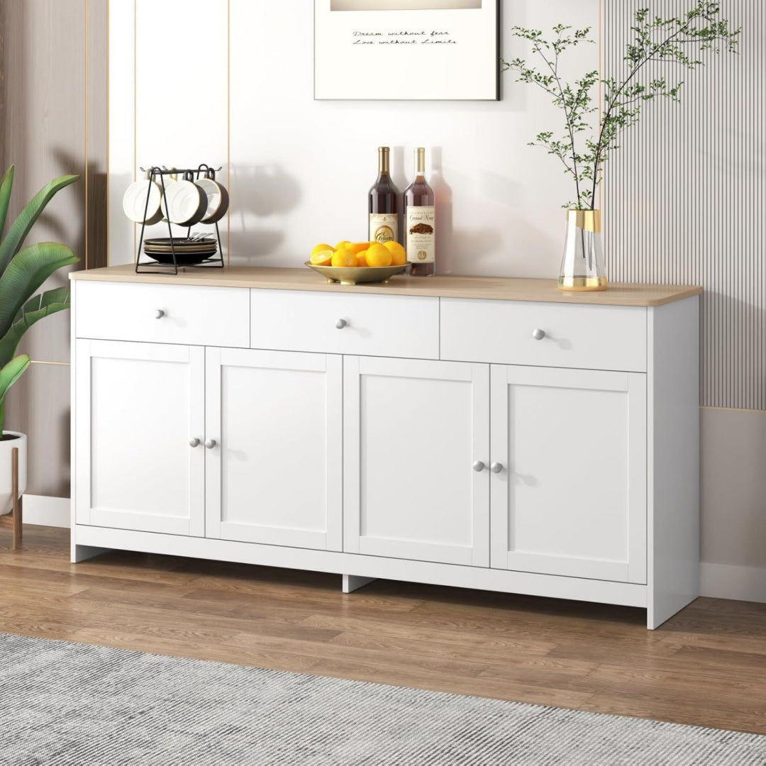Sideboard mit Metallgriffen und 3 Schubladen