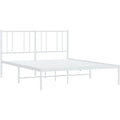 Das Bettgestell misst 140 x 190 cm in Weiss