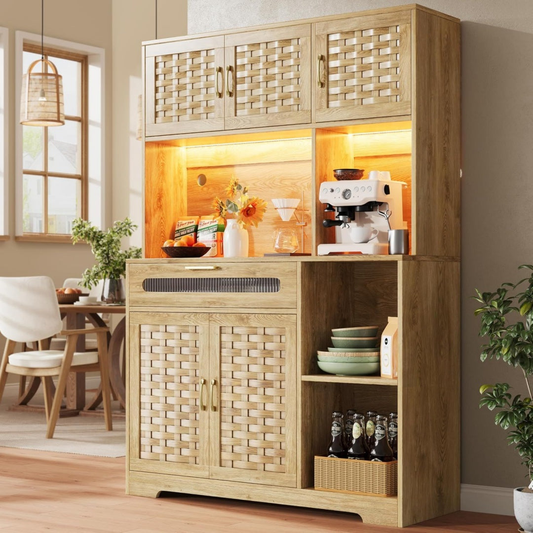 Sideboard mit LED Beleuchtung und Holzoptik