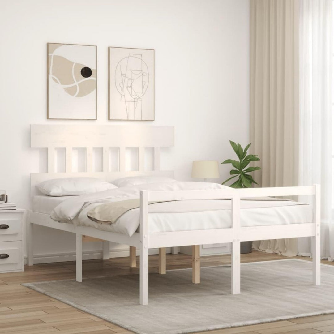Bettgestell mit den Massen 140 x 190 cm in Weiss