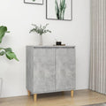 Sideboard in Betongrau mit Holzbeinen