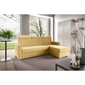 Sofa aus Samt und Stoff in Gelb