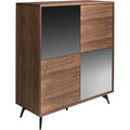 Sideboard aus Glas mit einem Spiegel