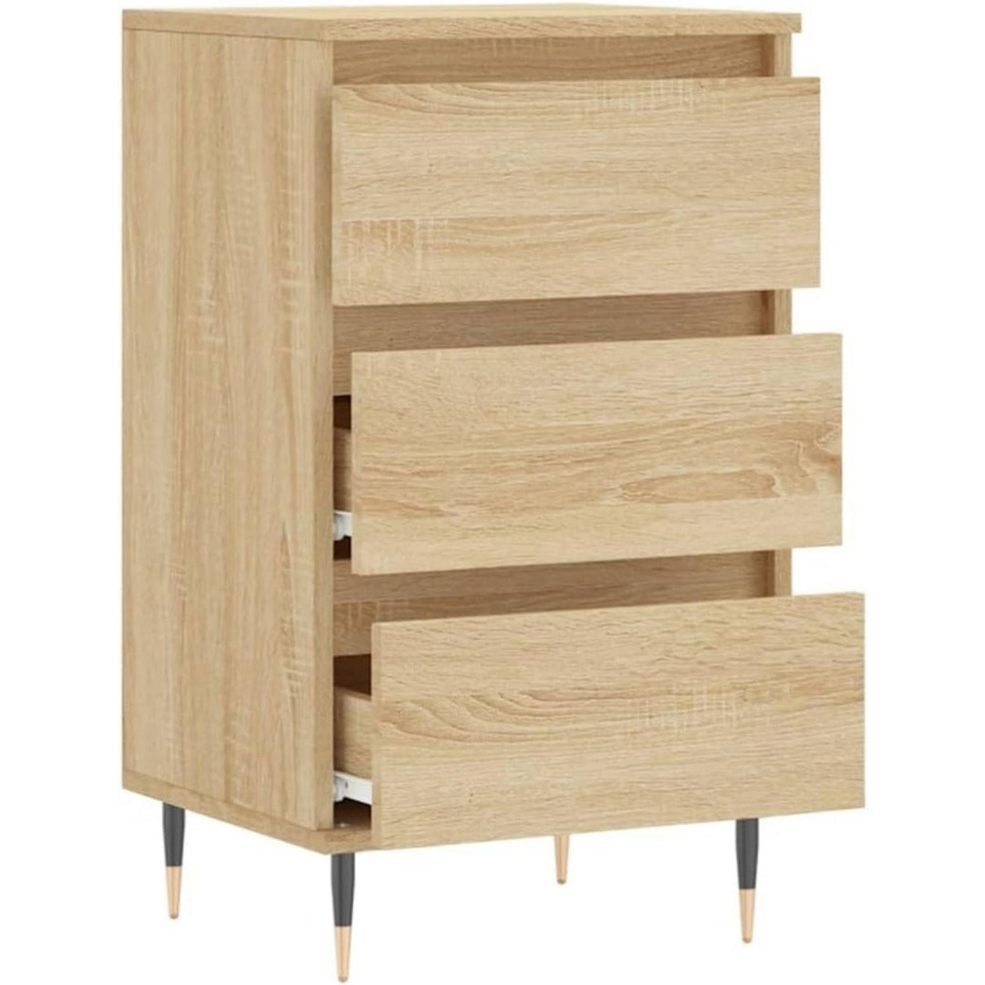 Bei dem Hochschrank stehen 3 Schubladen im Mittelpunkt