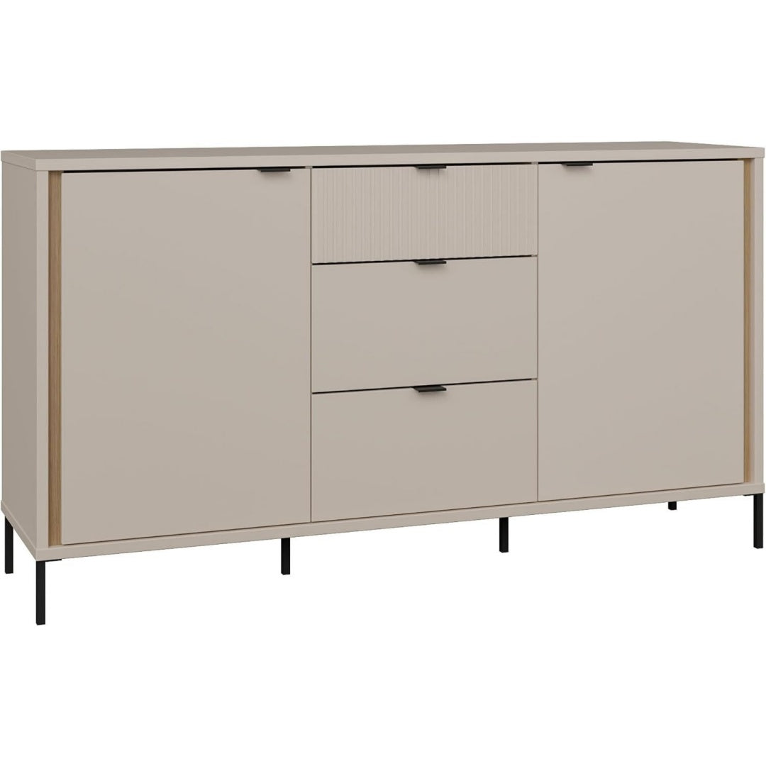 Sideboard verbindet Holzoptik und 3 Schubladen